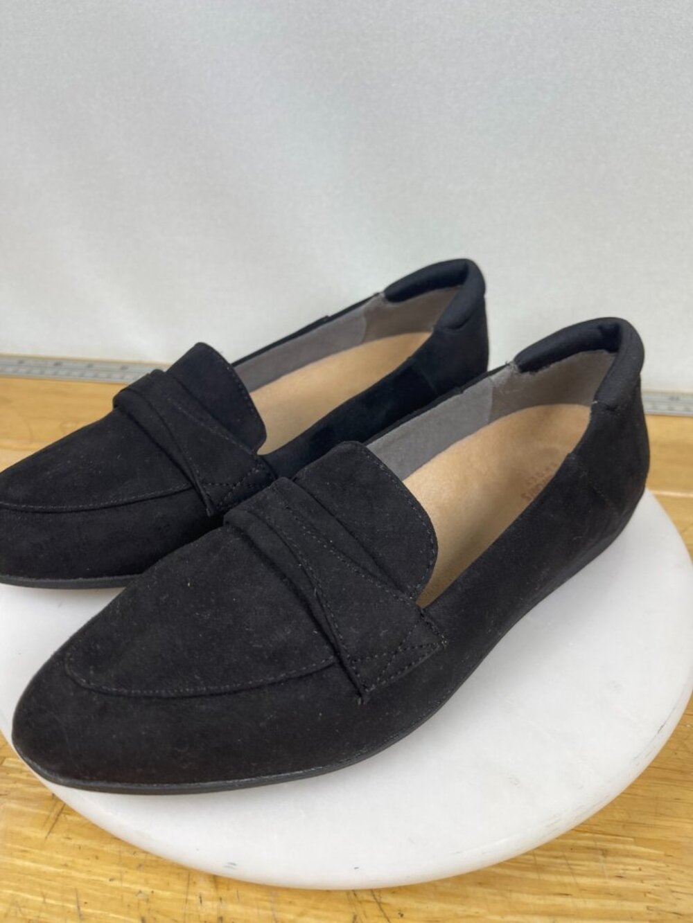Dr Scholl’s Black Loafer Flats Womens Size 8 M Slip On Comfort Shoes
